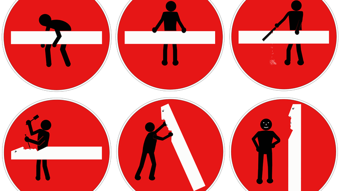 Stick Figure 1097163 1280 - Traffic Sign (678x381), Png Download