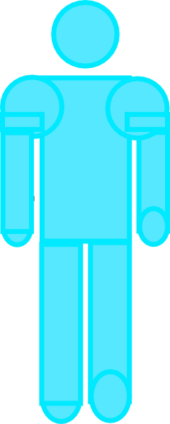 Clip Art At Clker Com Vector Online - Blue Man Stick Figure (240x598), Png Download