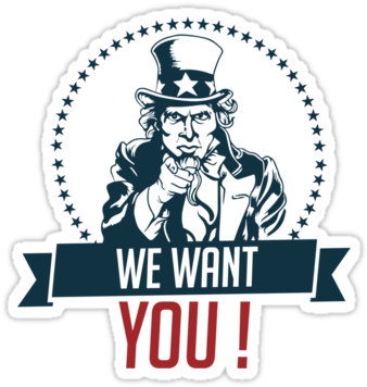 Uncle Sam Wants You Png " - Want You Uncle Sam Png (375x360), Png Download