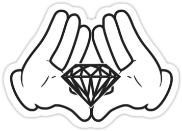 Mickey Mouse Hands With Diamond - Mickey Mouse Hands Diamond (375x360), Png Download