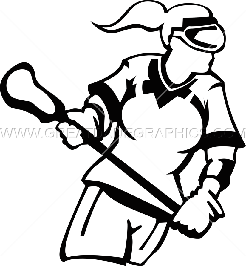 Clipart Download Lacrosse Drawing Full Body - Female Lacrosse Player Vector Free (825x890), Png Download