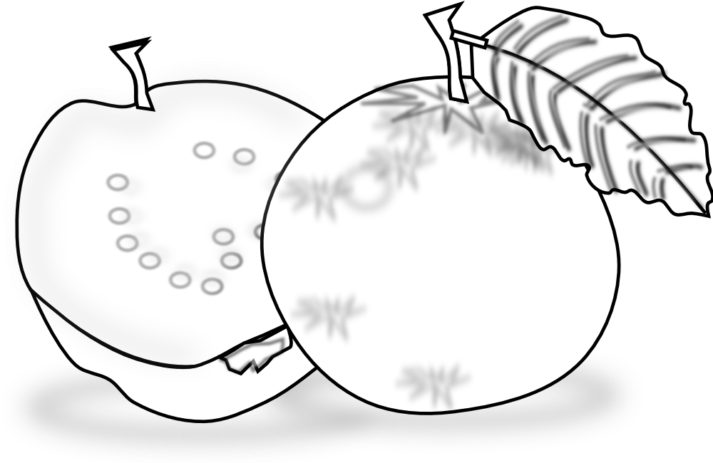 Guava Clipart Black And White - Guava Line Art (999x869), Png Download
