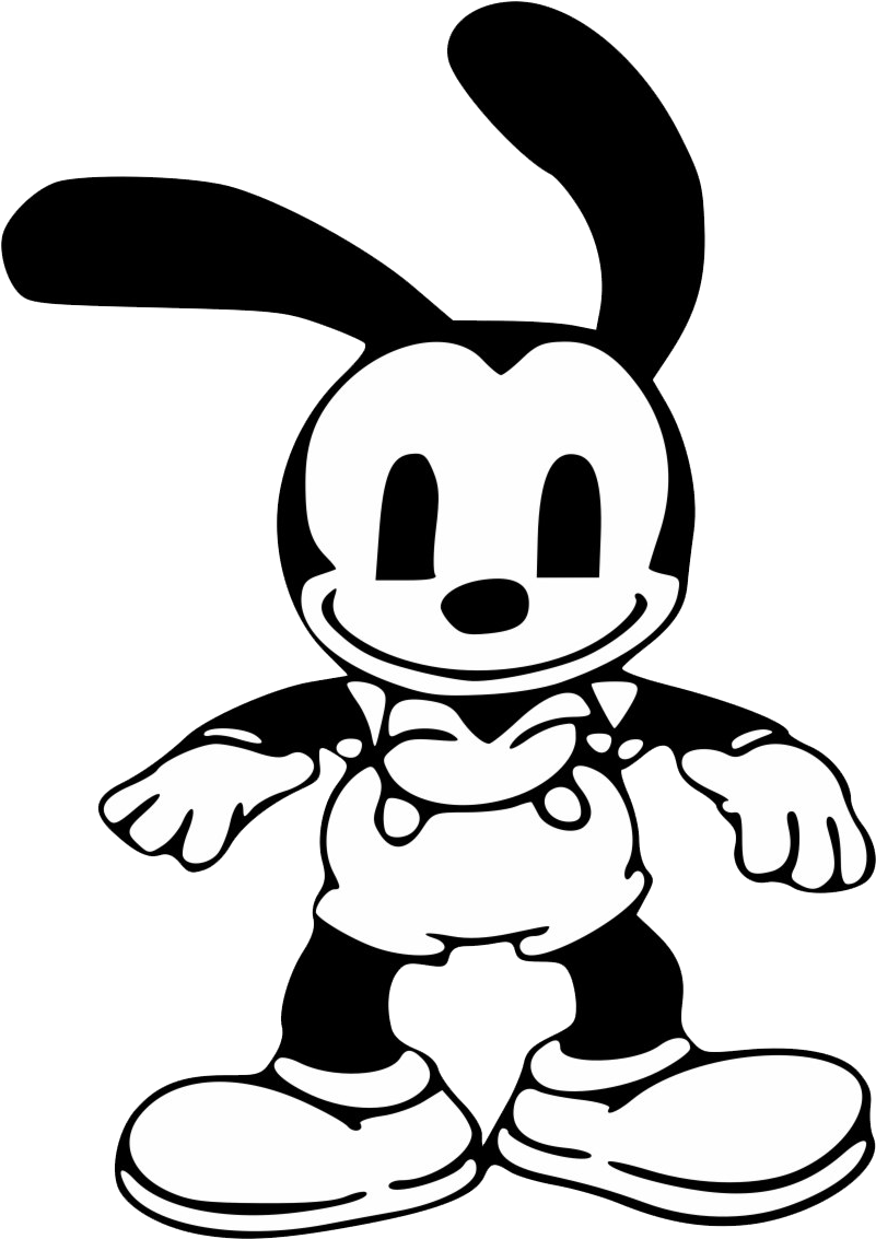 Mickey Mouse History Timeline - Oswald The Lucky Rabbit (339x480), Png Download