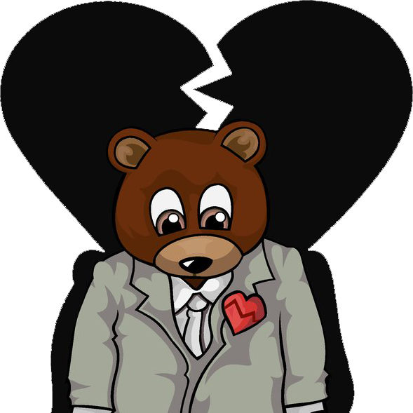 Kanye West Clipart Png - Kanye West Heartless Bear (589x589), Png Download