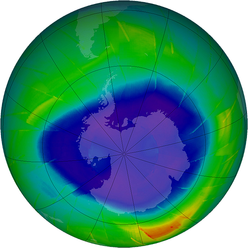 This - Ozone Layer In 1980 (500x500), Png Download