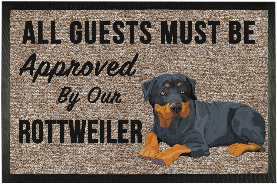 Approved By Our Rottweiler ﻿sublimation Doormat - Rottweiler (1024x1024), Png Download