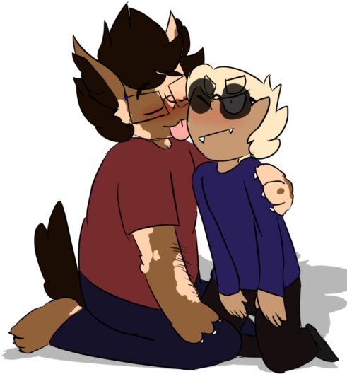 They Bffs - Cartoon (500x544), Png Download