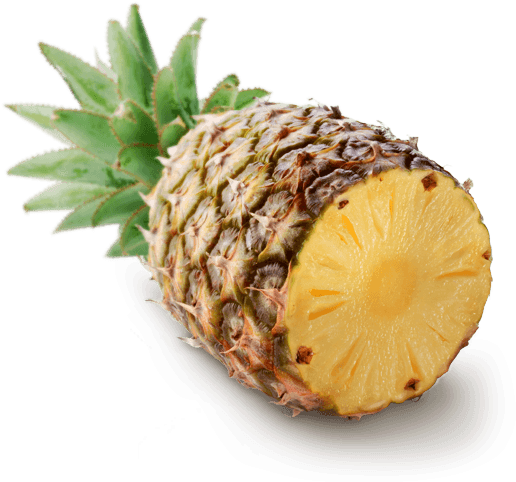 Ananas Pouch Leave - Fruits With No Seed (538x491), Png Download