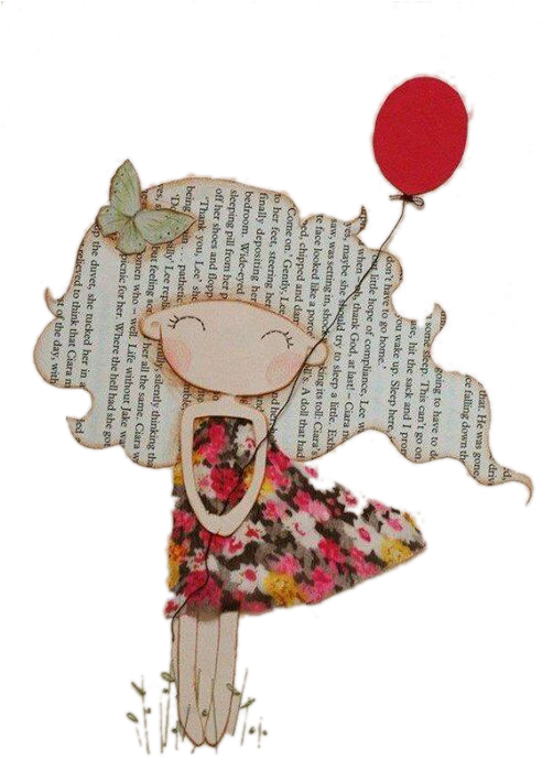 Collection Of Free Art Download On Ubisafe - Collage Drawing Using Paper (501x720), Png Download