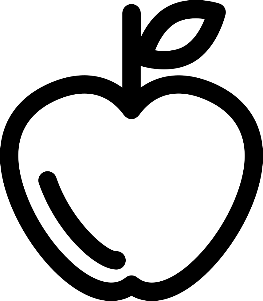 Apple Outline - - Maça Contorno Png (856x980), Png Download