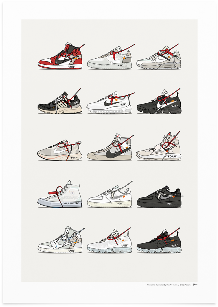 Off-white Collection Poster Kickposters - Off White Nike Collection (900x1202), Png Download