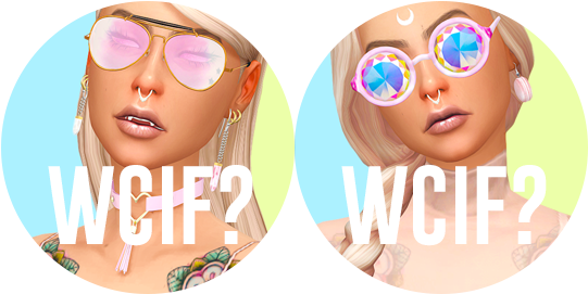 Lizhi Overlay By @heihucc ♡ Eyelashes By @kijiko-sims - Sims 4 Transparent Glasses (540x300), Png Download