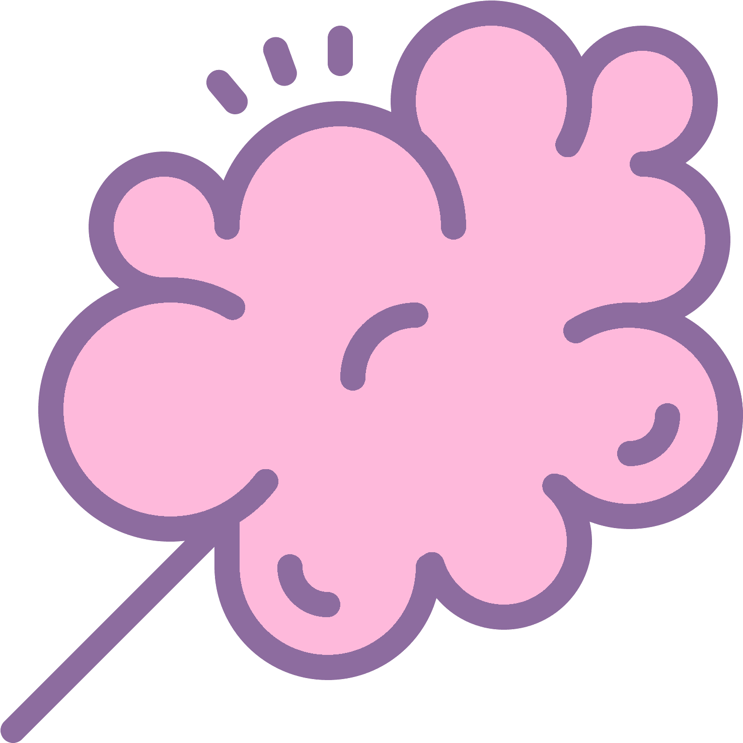 Cotton Candy Icon - Icon (1600x1600), Png Download