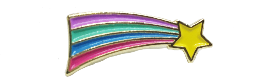 Shooting Star Pin Pin And Patches, Cute Patches, Cute (1024x921), Png Download