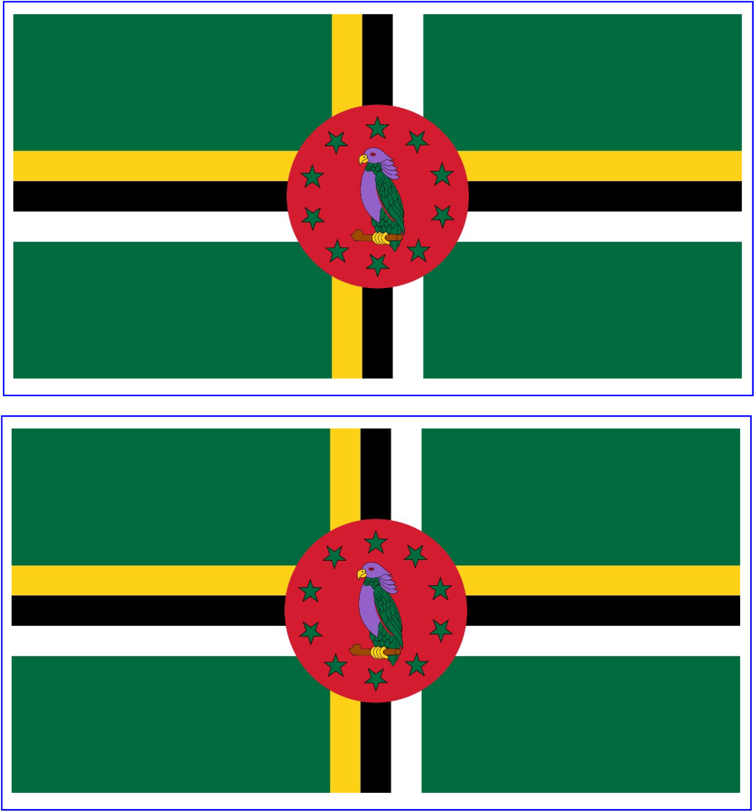 Dominica Flag - Flag Of Dominica (1736x2455), Png Download