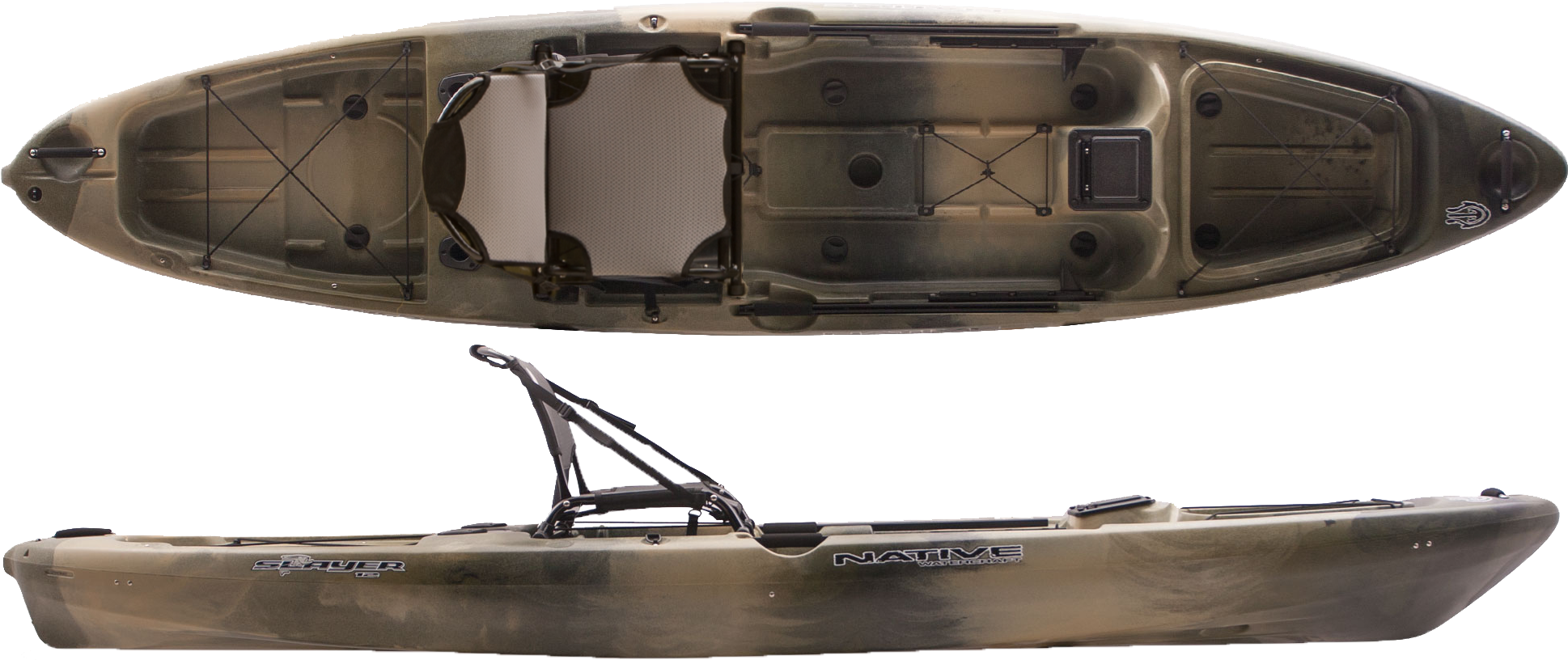 Slayer12 Ho - Native Watercraft 2018 Slayer 12 Pro (2000x850), Png Download