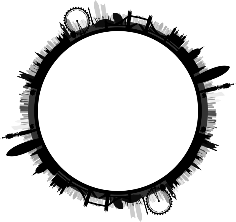 London Black M Skyline - London Skyline (796x750), Png Download