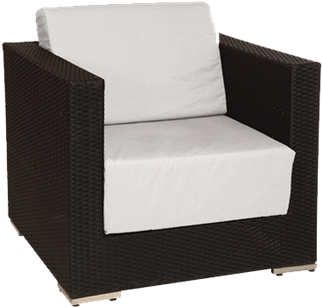 Grey Woven Lounge Armchair 80 X 80 X 67 Cm - Braid (700x700), Png Download