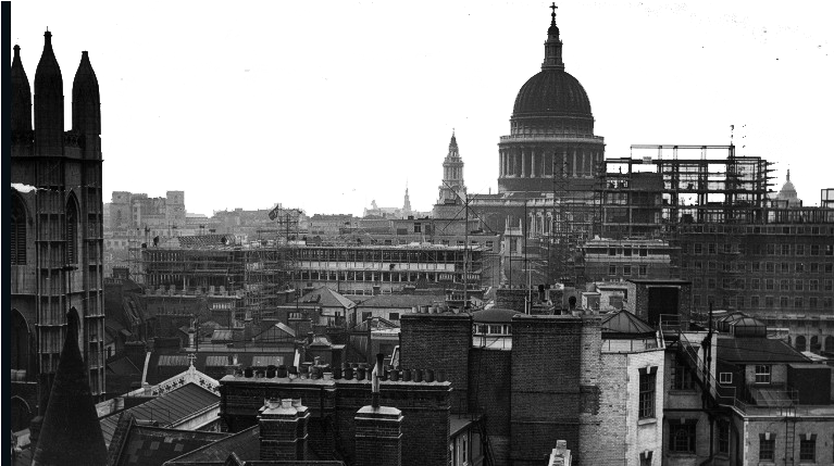 English Course - London Skyline World War 2 (766x438), Png Download