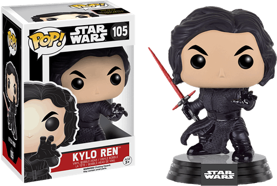 Star Wars Episode Vii - Funko Pop Kylo Ren 105 (600x600), Png Download