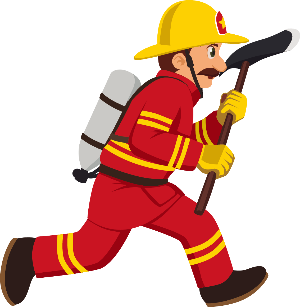 Firefighter Cartoon Royalty Free Illustration Royaltyfree (1134x1161), Png Download