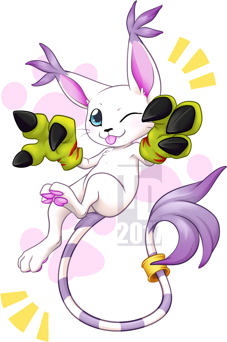 Cutie Kitty Gatomon - Cartoon (800x1200), Png Download