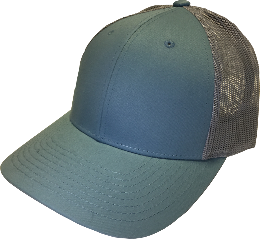 Blank Low Pro Trucker Smoke Blue-aluminum - Baseball Cap (870x800), Png Download