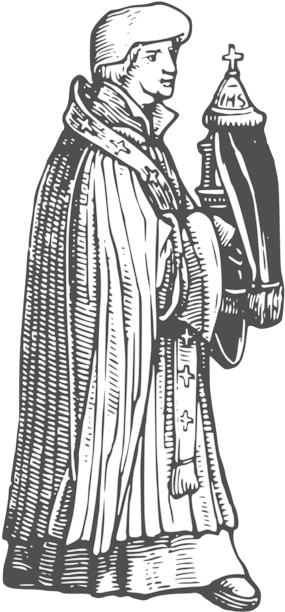 Middle Ages Sacrament Monstrance Priest Social Media (530x750), Png Download