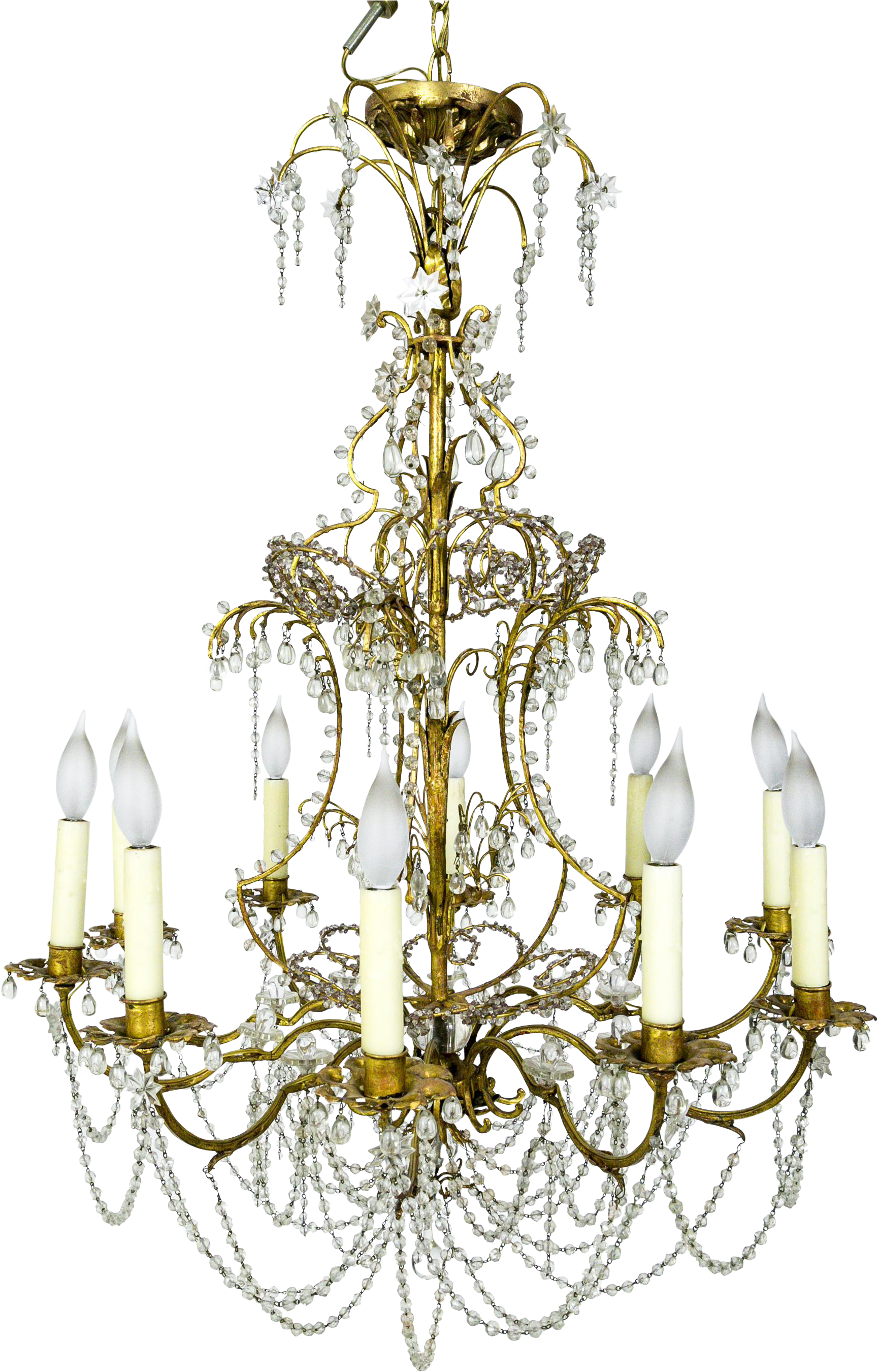 Full Size Of Crystal Beaded Pillar Candle Holder Goblet - Classic Chandelier (1920x3000), Png Download