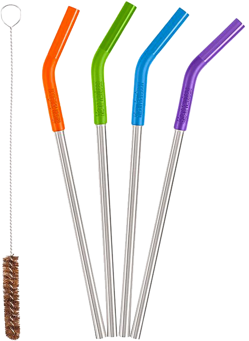Klean Kanteen Straws 5 Piece Set - Klean Kanteen 5 Piece Stainless Steel Straw Set Black (800x857), Png Download