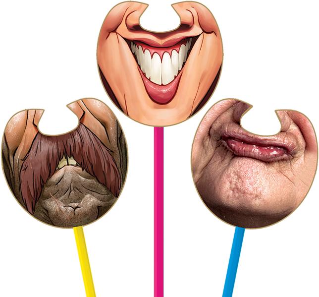 Expression Straws - Tongue (650x600), Png Download