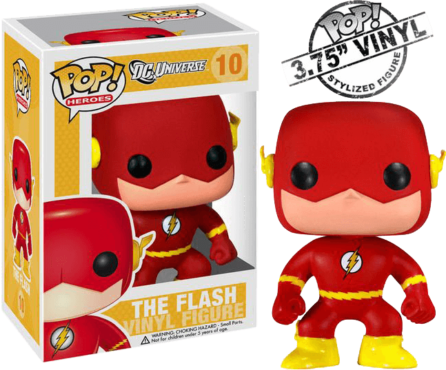 Pop Vinyl Figure - Pop Heroes Flash (647x537), Png Download
