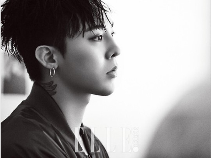 Big Bang′s G-dragon Models A Variety Of Looks For ′elle′ - G Dragon Side View (956x538), Png Download
