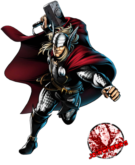 Download Thor Vector Png Black And White Download - Marvel Vs Capcom 3 Thor  PNG Image with No Background 