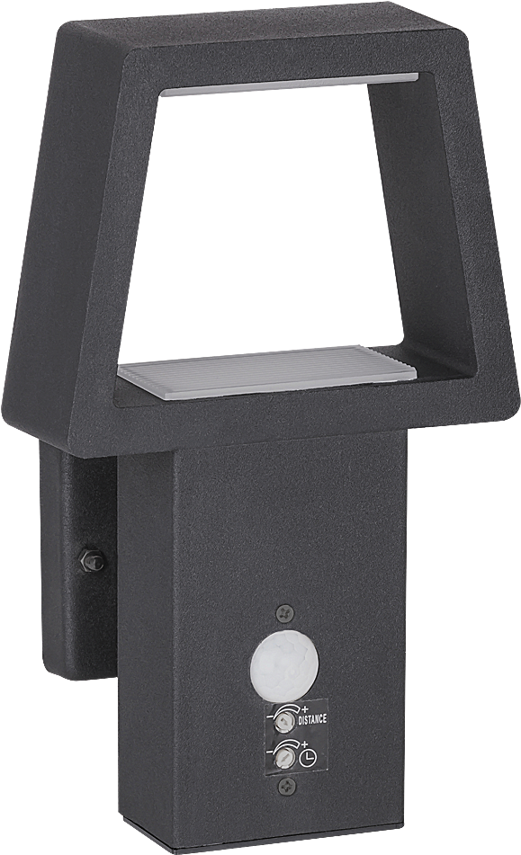 8668 - Led Wandleuchte Anthrazit Bewegungsmelder (655x1024), Png Download