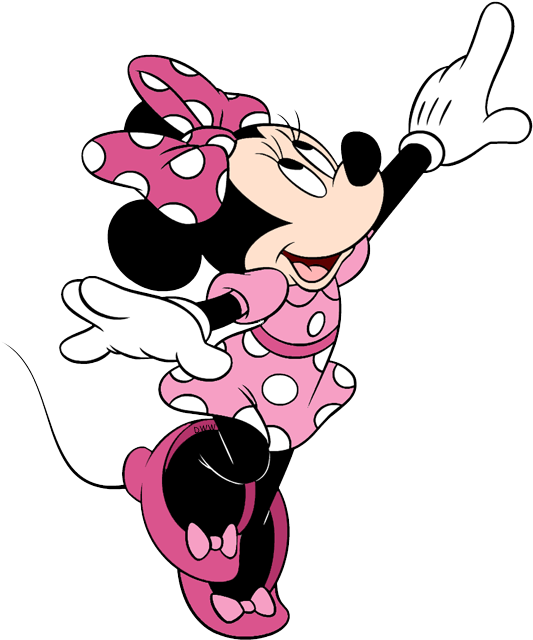 Wordpress Logo Clipart Minnie Mouse - Minnie And Mickey Mouse Pointing (536x648), Png Download