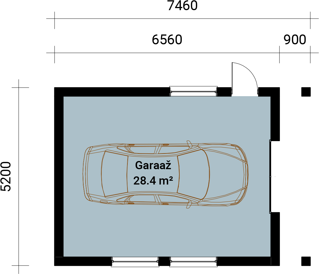 Garage Rumba - Garaaži Projektid (2453x2152), Png Download