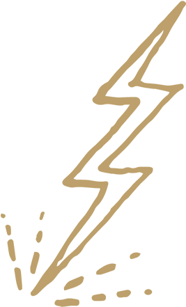 Lightningbolt Gold Sm - Calligraphy (1000x440), Png Download