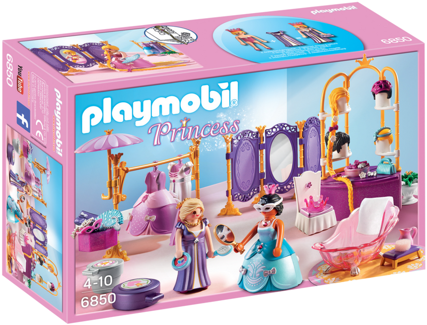 Playmobil - Playmobil 6850 Princess Dressing Room Salon Playset. (940x658), Png Download