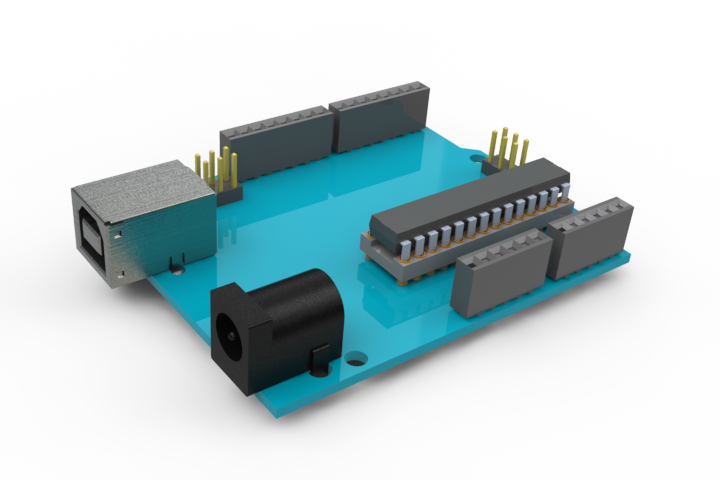 Here Is One That I Got On The Internet And Corrected - Arduino Uno 3d Png (720x480), Png Download