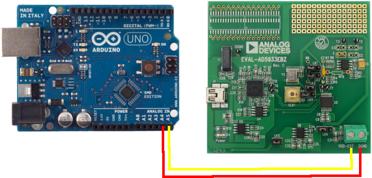 Try Connect I2c Eval-ad5933ebz - Arduino Ir Remote Control Relay (800x400), Png Download