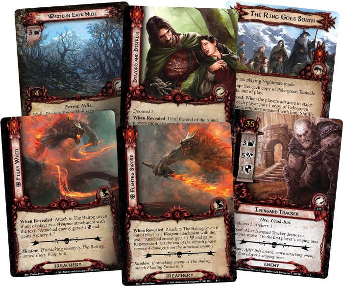Umen20 Cardfan - Lord Of The Rings Lcg: The Road Darkens - Nightmare (700x584), Png Download