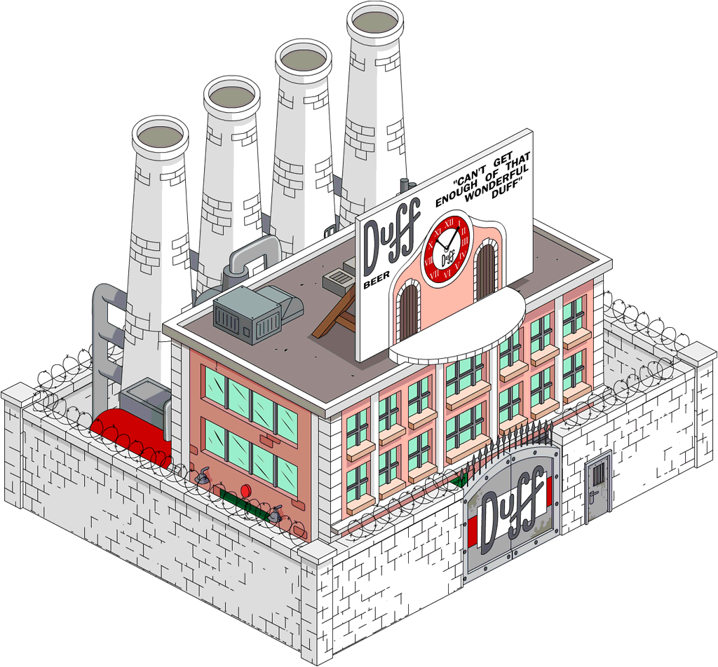 Duff Brewery - Simpsons Tapped Out (1024x952), Png Download