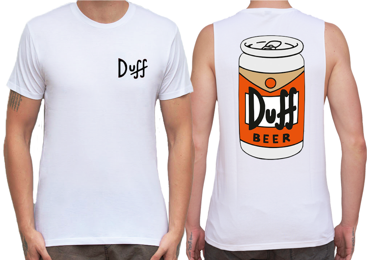 Duff Beer - White - Simpsons Duff Beer Case For Samsung Galaxy A8 On Offer (1301x906), Png Download