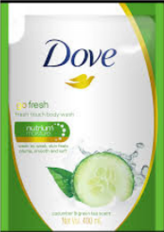 Dove Bodywash Go Fresh 400ml R-800x800 - Dove Go Fresh Bath Bars, Cool Moisture - 6 Pack, 4 (800x800), Png Download