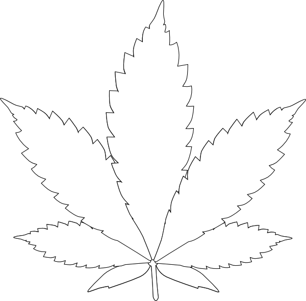 Daun Ganja Clip Art (600x590), Png Download