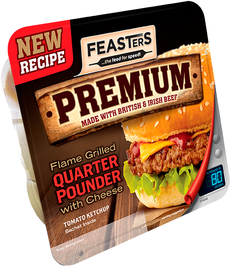 Feasters Quarter Pounder (570x551), Png Download