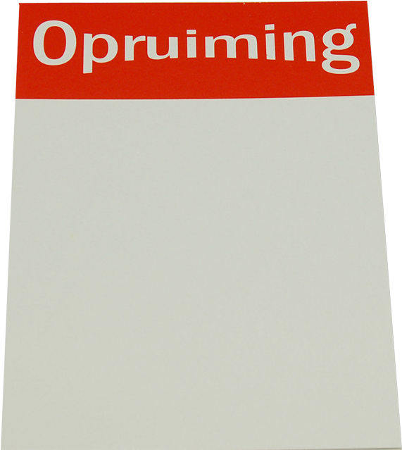 Price Card, Clearance Sale, Cardboard, 8x6cm, Red - Prijskaart Opruiming - R O O D - 8x12 Cm (640x640), Png Download