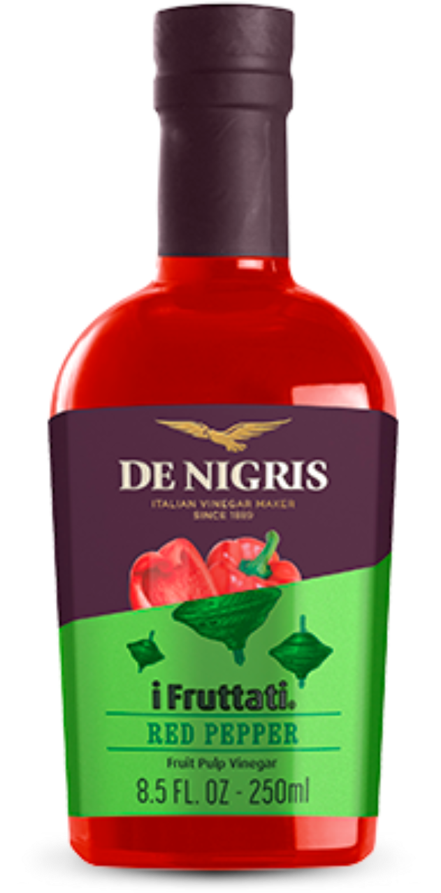 Made With I Fruttati Red Pepper - De Nigris Silver Eagle Balsamic Vinegar Of Modena - (630x1800), Png Download