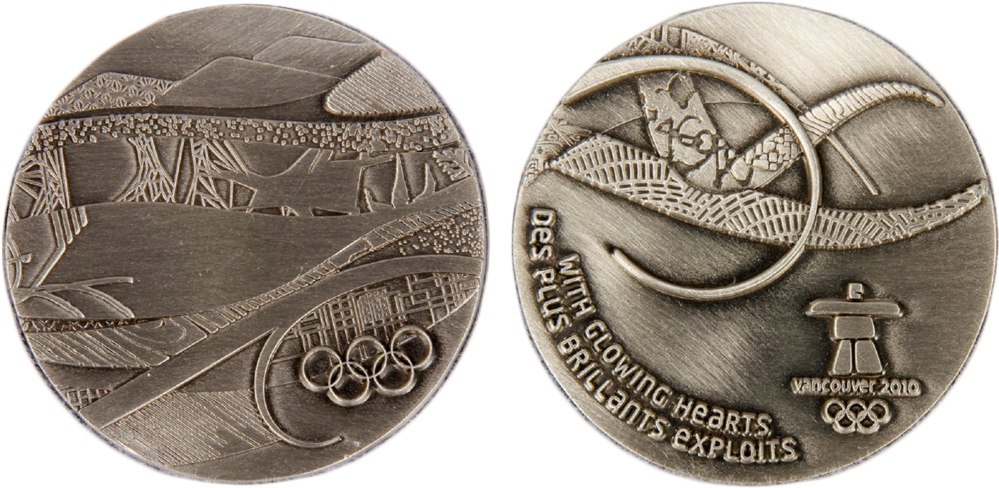 2010 Winter Olympics Vancouver Participation Medal - 2010 Winter Olympics (1435x789), Png Download